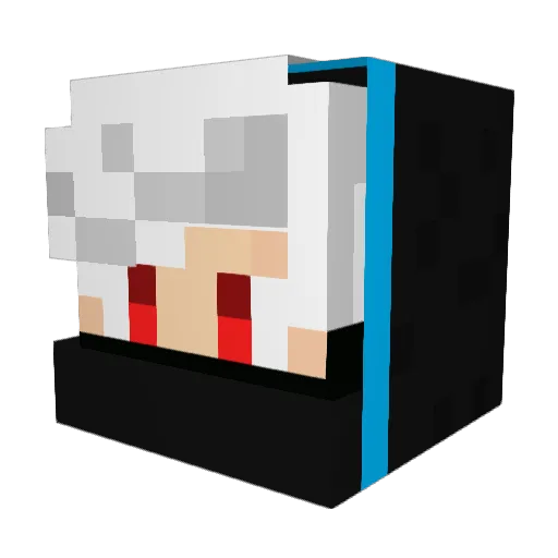 0_Z3R0_0 Minecraft avatar head, 3D render