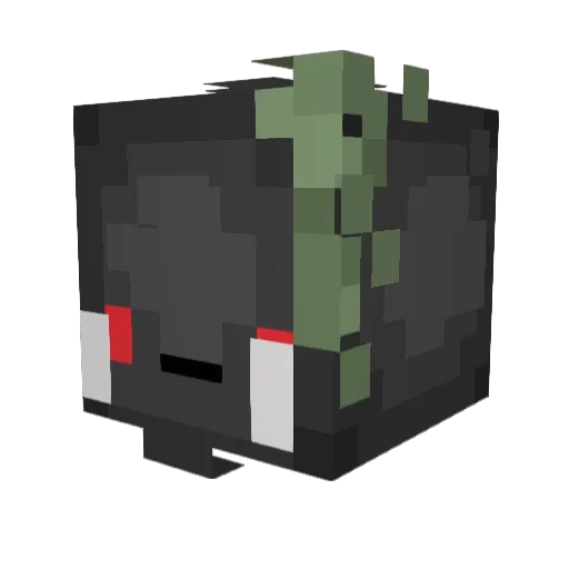0_Zero_ Minecraft avatar head, 3D render