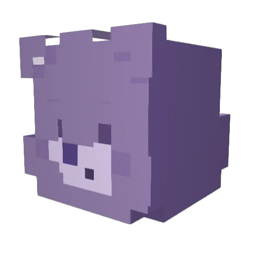 0__uju Minecraft avatar head, 3D render