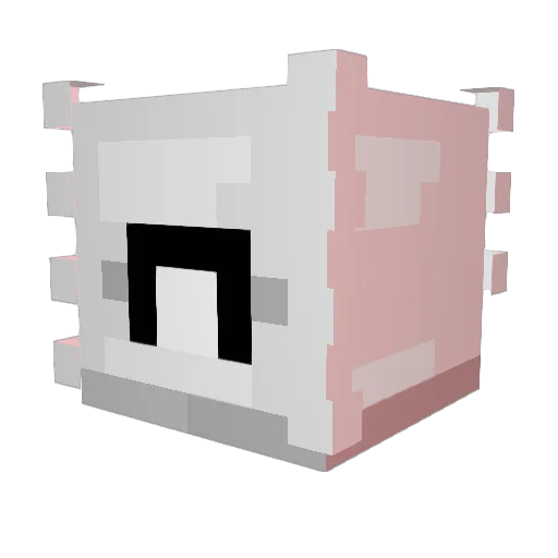 0_bd Minecraft avatar head, 3D render