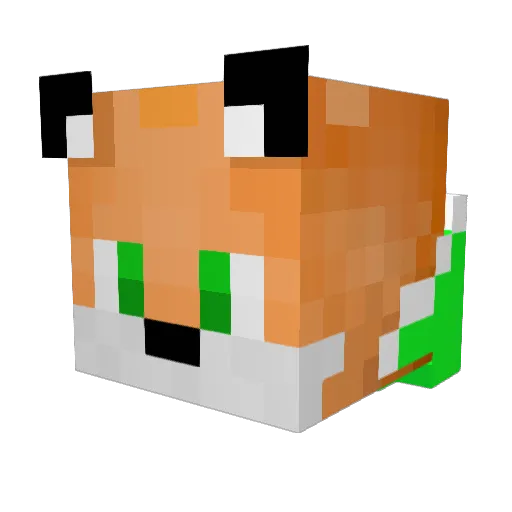 0_nerd Minecraft avatar head, 3D render