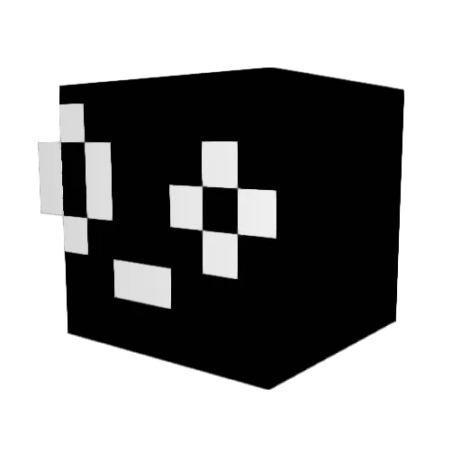 0_o17 Minecraft avatar head, 3D render
