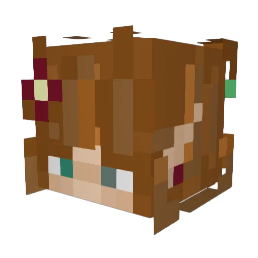 0_pal Minecraft avatar head, 3D render