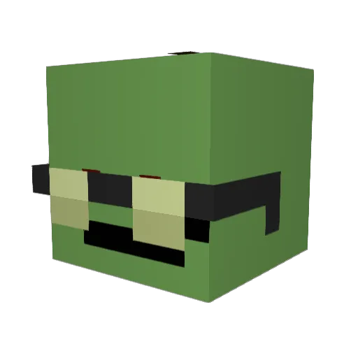 0ale Minecraft avatar head, 3D render
