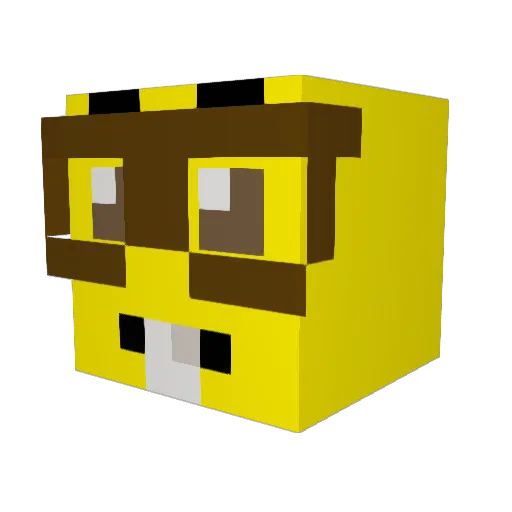 0aleck Minecraft avatar head, 3D render