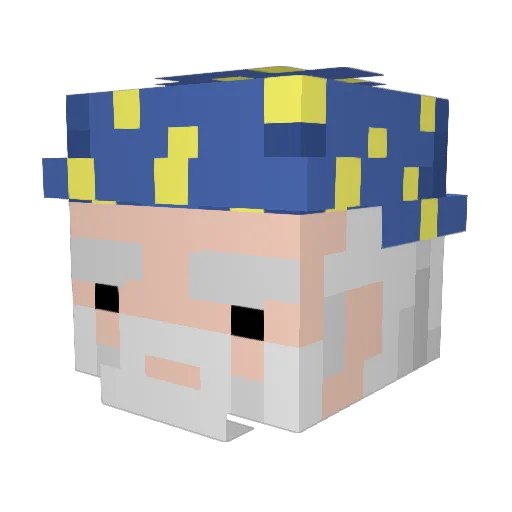 0attmeal Minecraft avatar head, 3D render