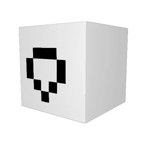 0b1101 Minecraft avatar head, 3D render