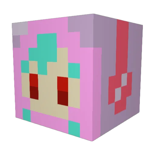 0b5a85 Minecraft avatar head, 3D render
