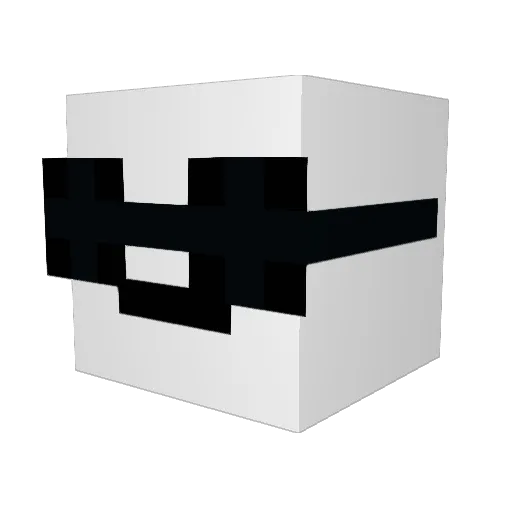 0bd_ Minecraft avatar head, 3D render