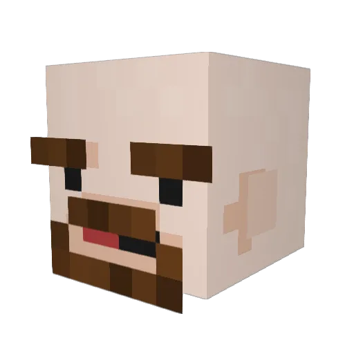 0beonix Minecraft avatar head, 3D render