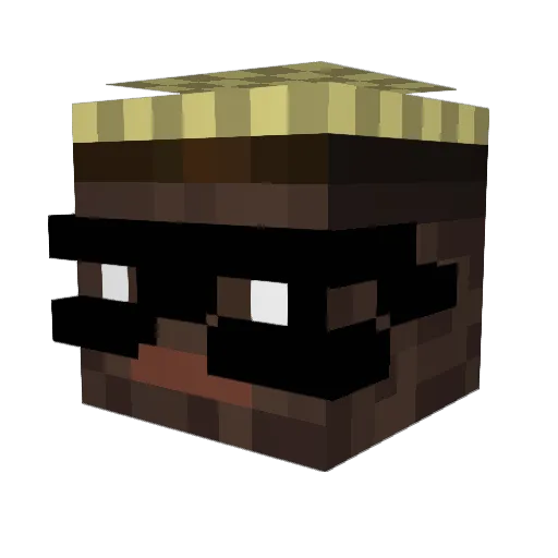 0bi999 Minecraft avatar head, 3D render