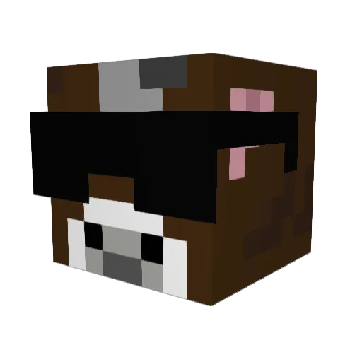 0bliter8ed Minecraft avatar head, 3D render