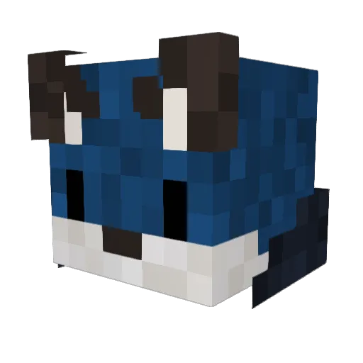 0bluefox Minecraft avatar head, 3D render