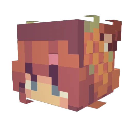0bsydia Minecraft avatar head, 3D render
