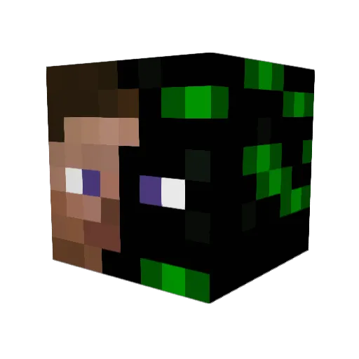 0bzidian Minecraft avatar head, 3D render