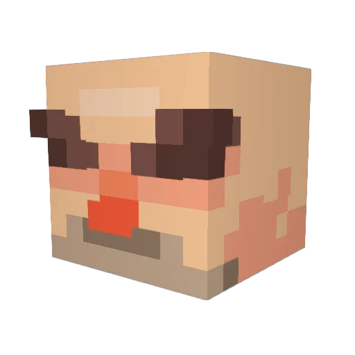 0cay Minecraft avatar head, 3D render