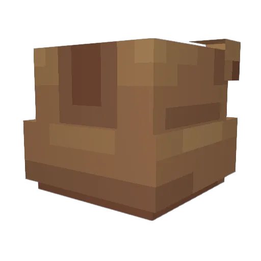 0cd00 Minecraft avatar head, 3D render