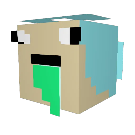 0ceanic0 Minecraft avatar head, 3D render
