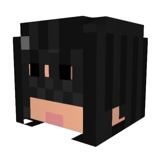 0chan_ Minecraft avatar head, 3D render