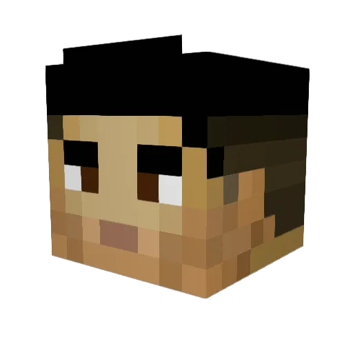 0chances Minecraft avatar head, 3D render