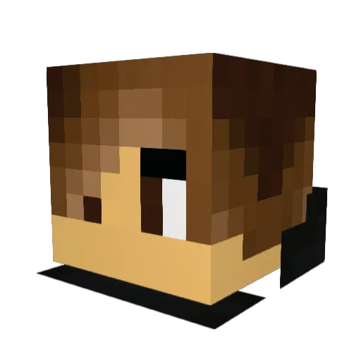 0chat Minecraft avatar head, 3D render