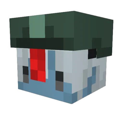 0cho333 Minecraft avatar head, 3D render