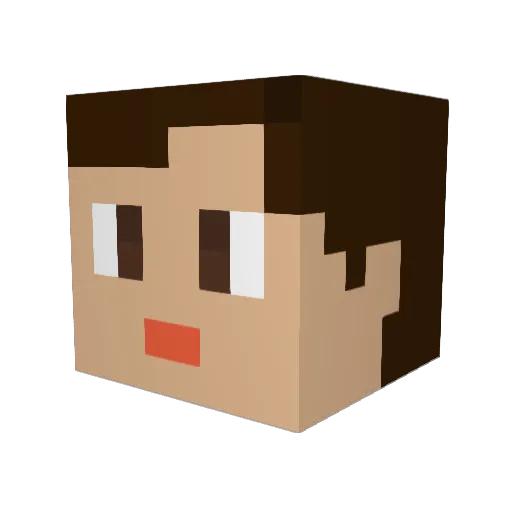 0dd426 Minecraft avatar head, 3D render