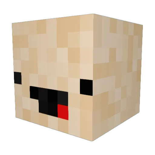 0deen Minecraft avatar head, 3D render
