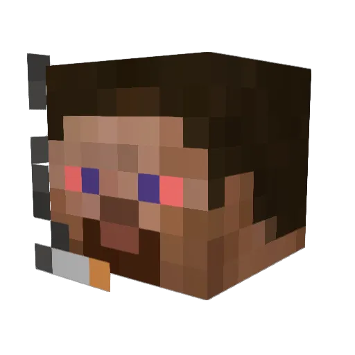 0demian Minecraft avatar head, 3D render