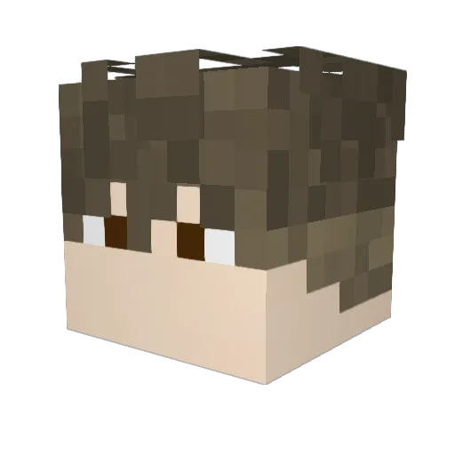 0dessite Minecraft avatar head, 3D render