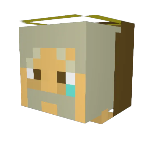 0dev Minecraft avatar head, 3D render