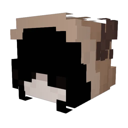 0dudwn Minecraft avatar head, 3D render