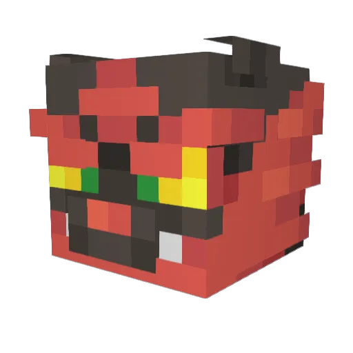 0etschi Minecraft avatar head, 3D render
