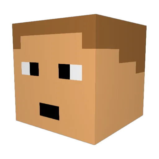 0ettam Minecraft avatar head, 3D render