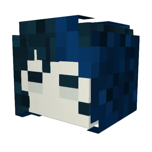 0euvre Minecraft avatar head, 3D render