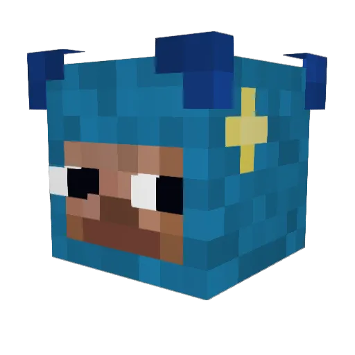 0exter Minecraft avatar head, 3D render