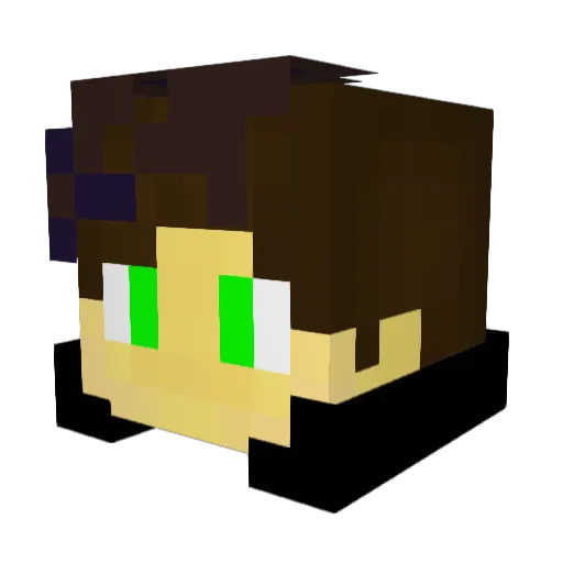0exze0 Minecraft avatar head, 3D render