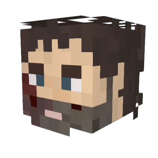 0fficerFriend1y Minecraft avatar head, 3D render
