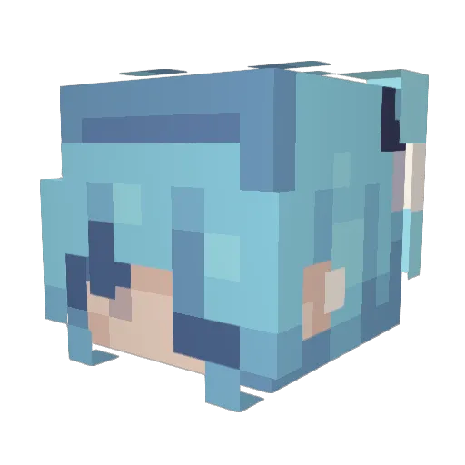0firas Minecraft avatar head, 3D render