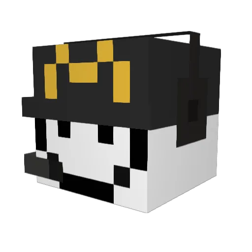 0ften_ Minecraft avatar head, 3D render