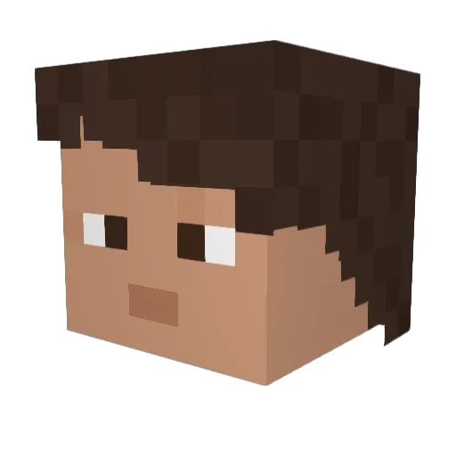 0fzewh1u Minecraft avatar head, 3D render
