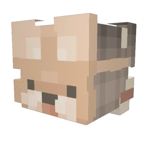 0gbh Minecraft avatar head, 3D render
