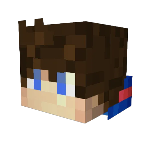 0ge Minecraft avatar head, 3D render