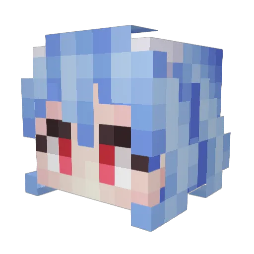 0gkre1 Minecraft avatar head, 3D render