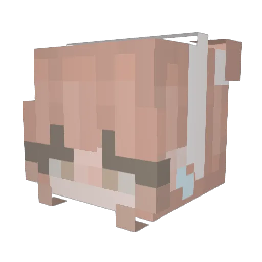 0hLuci Minecraft avatar head, 3D render