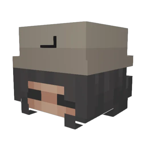 0hNukaa_ Minecraft avatar head, 3D render