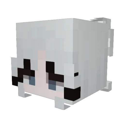 0hNyoh_ Minecraft avatar head, 3D render