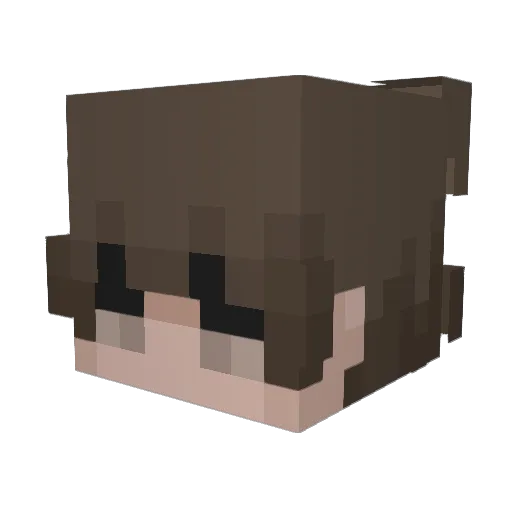 0hSad Minecraft avatar head, 3D render