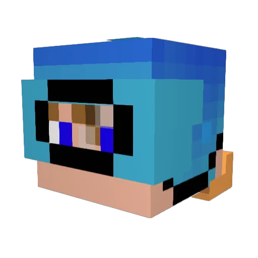 0hTARA Minecraft avatar head, 3D render