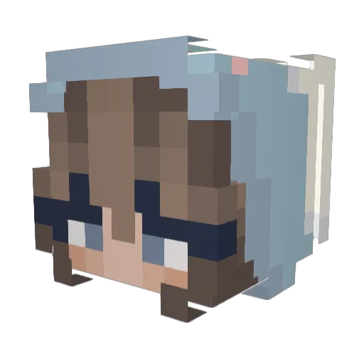 0hTea Minecraft avatar head, 3D render
